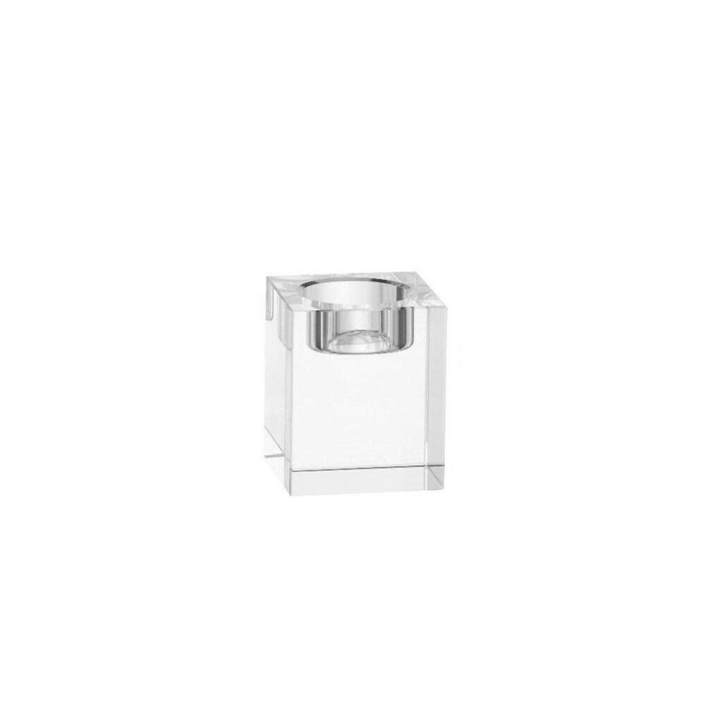 Elegant Hemoton Square Glass Crystal Candle Holders - Set of 2 Modern Candlesticks for Wedding, Home Decor & European Style Tealight Displays - Perfect for Centerpieces, Romantic Dinners & Holiday Decorations