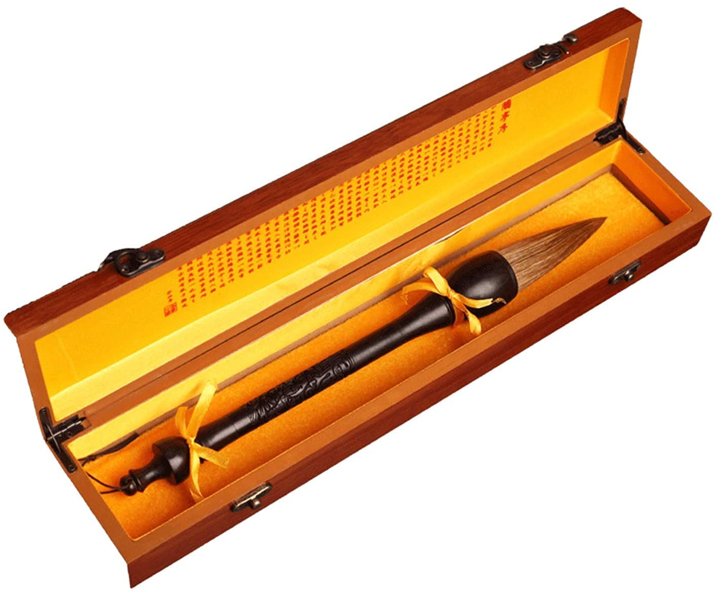 Premium Chinese Calligraphy Brush Set - Black Sandalwood Handle with Wolf Hair Bristles for Traditional Writing & Sumi Ink Painting | Ideal for Beginners, Artists & Calligraphy Enthusiasts | Perfect for Home Studio, Classroom & Zen Meditation Practice