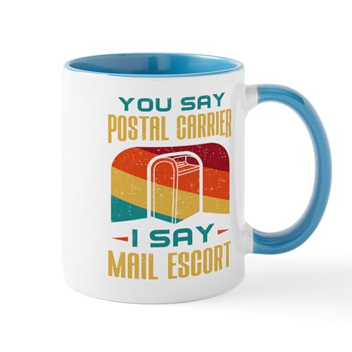 White/Blue Inside - Postal Worker Funny Mailman Saying Deliver Ma Mugs