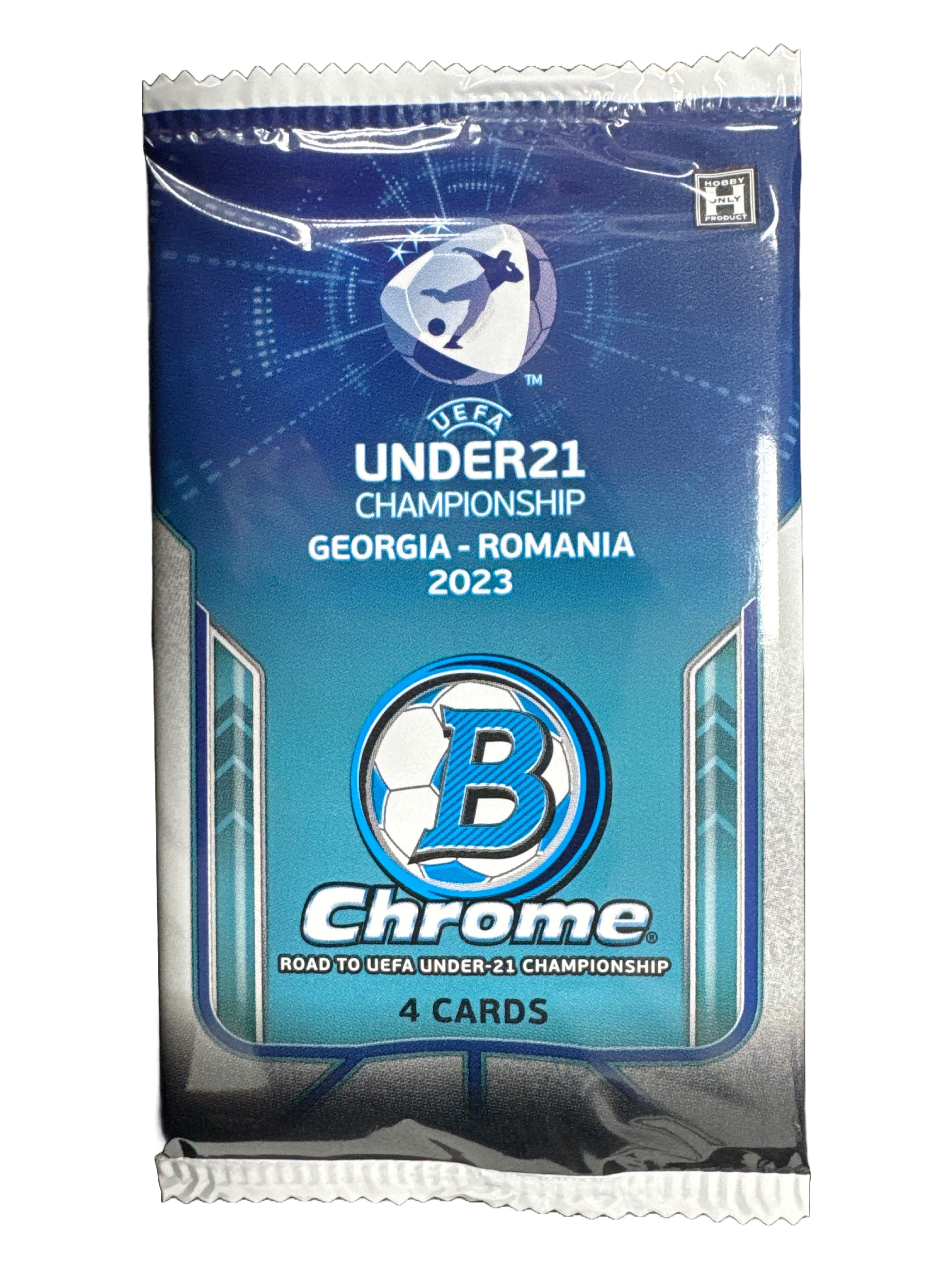 Topps Chrome Bowman Road to UEFA U21 Euros 2022 Lite Single Pack - Collectible Soccer Trading Cards for UEFA U21 Championship Fans & Card Collectors