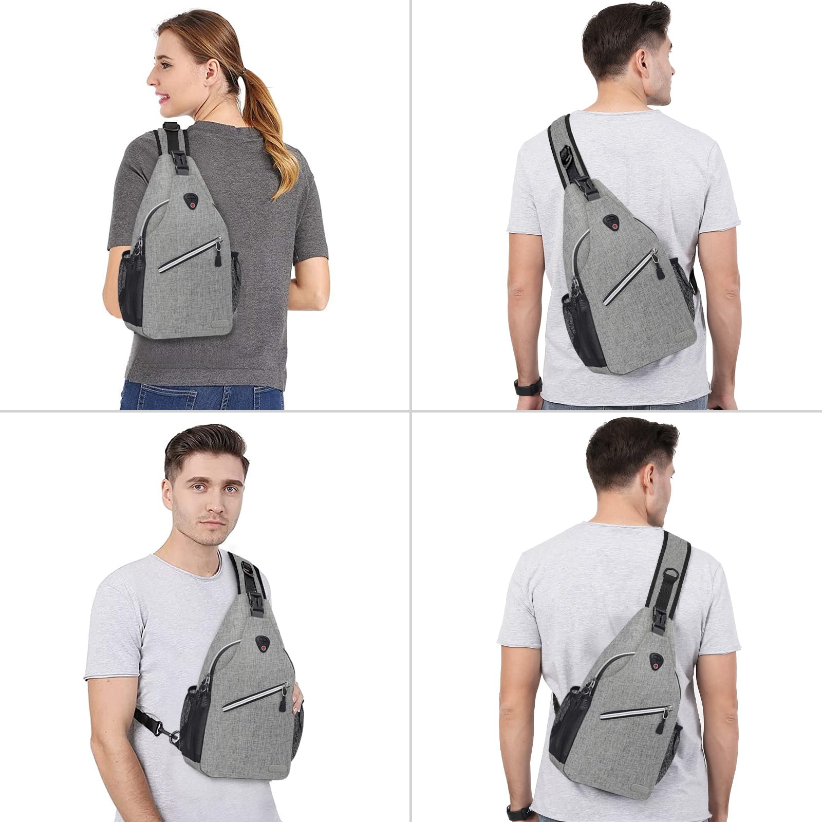 MOSISO Sling Backpack for Men & Women - Waterproof Crossbody Shoulder Bag, Lightweight Travel Hiking Daypack for Outdoor Activities, Commuting, and Gym Use