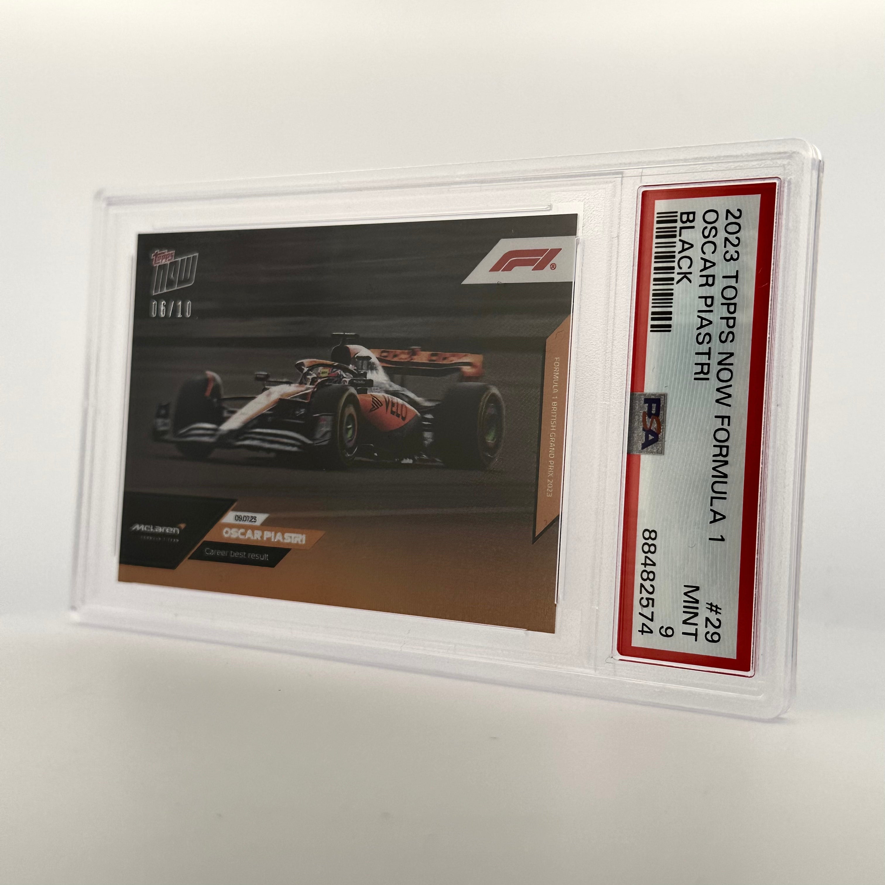 2023 Topps Now Oscar Piastri #29 Black PSA 9 Rookie Card - Perfect for Sports Collectors, Racing Fans & Investment Memorabilia