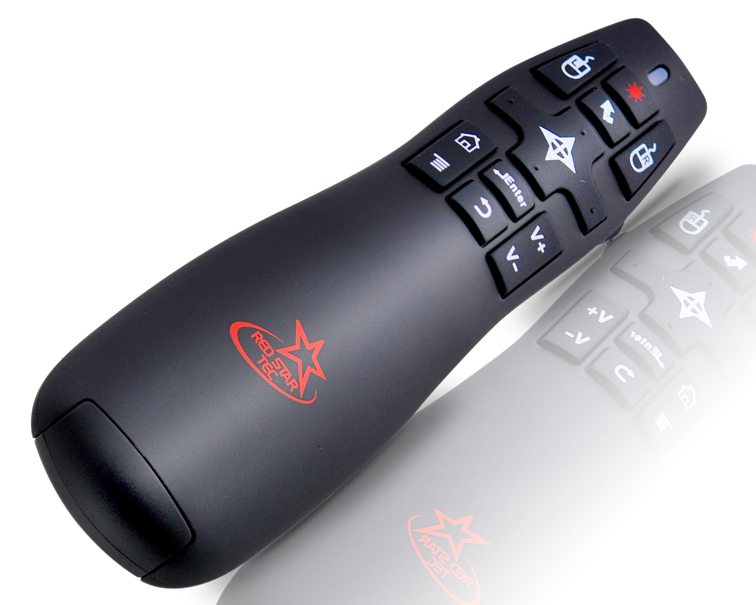 Wireless PowerPoint Presentation Remote Clicker with Laser Pointer - PR-820 Presenter for Keynote & Google Slides | Wireless Mouse Function | Perfect for Teachers, Business Meetings & Online Presentations - Red Star Tec
