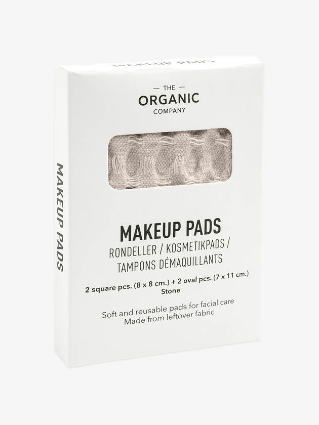 Organic Cotton Big Waffle Makeup Remover Pads - Set of 4 Reusable & Eco-Friendly Facial Cleansing Pads for Makeup Removal & Skincare - Stone Color | Perfect for Travel, Daily Beauty Routine & Sustainable Lifestyle