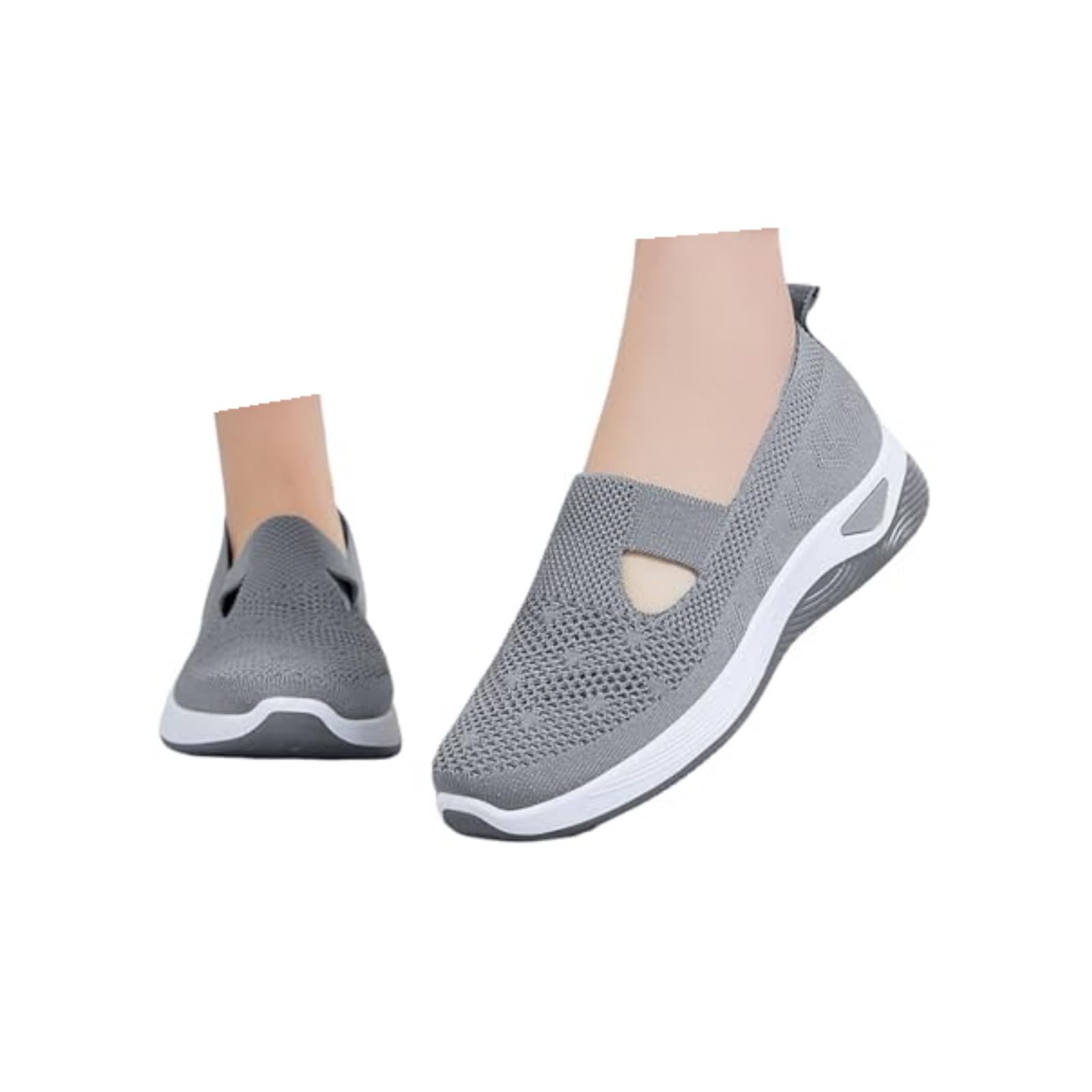 **Orthopedic Shoes for Women - Breathable Woven Diabetic Walking Shoes with Arch Support - Non-Slip Foam Sneakers for Casual Wear, Sports & Daily Comfort**    *(Ideal for walking, running, gym workouts, travel & all-day wear for women with foot pain or diabetes.)*