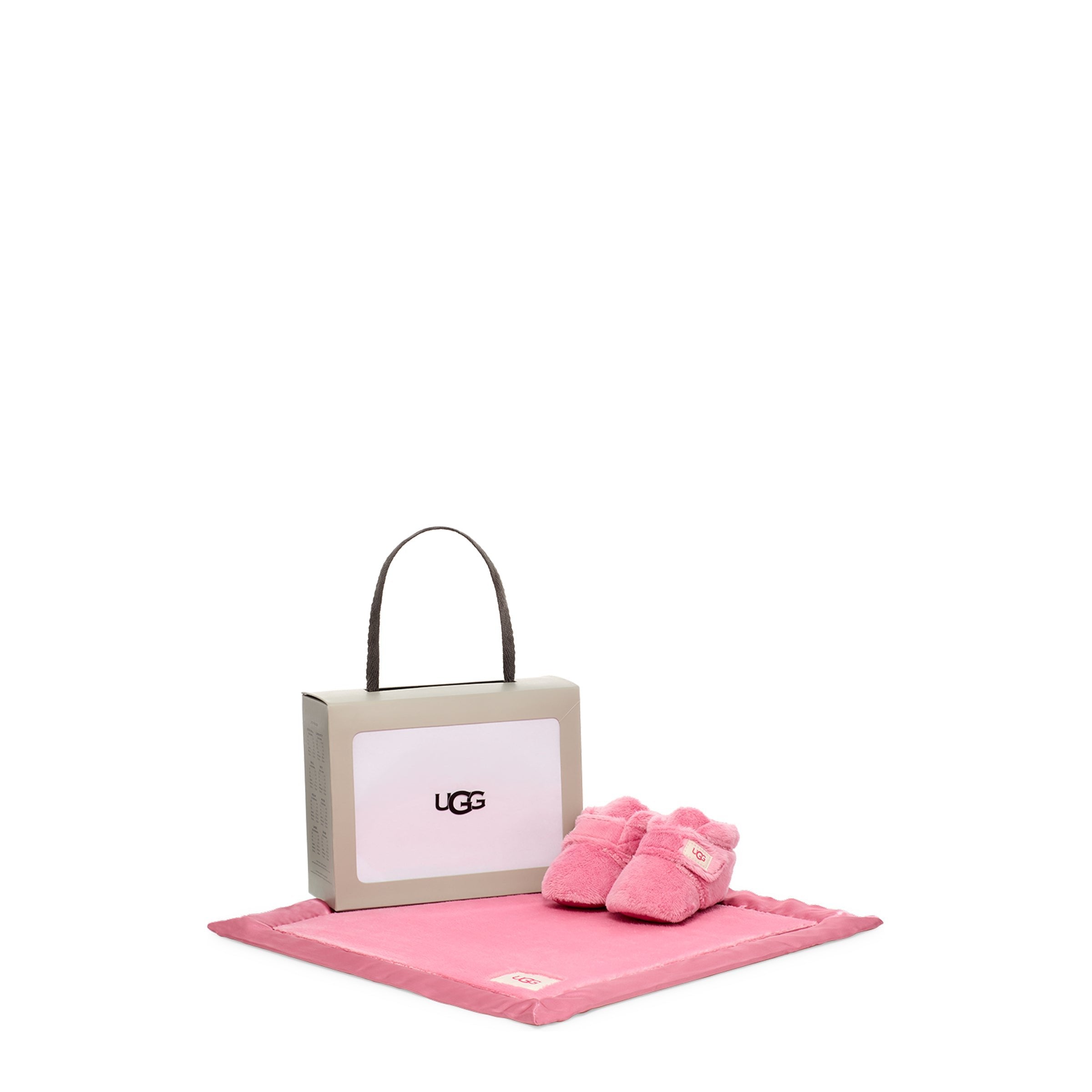 UGG Baby Bixbee Bootie and Lovey Blanket Set - Soft Cozy Booties & Plush Blanket for Newborns & Toddlers - Perfect for Winter Outfits, Photo Shoots & Nursery Comfort