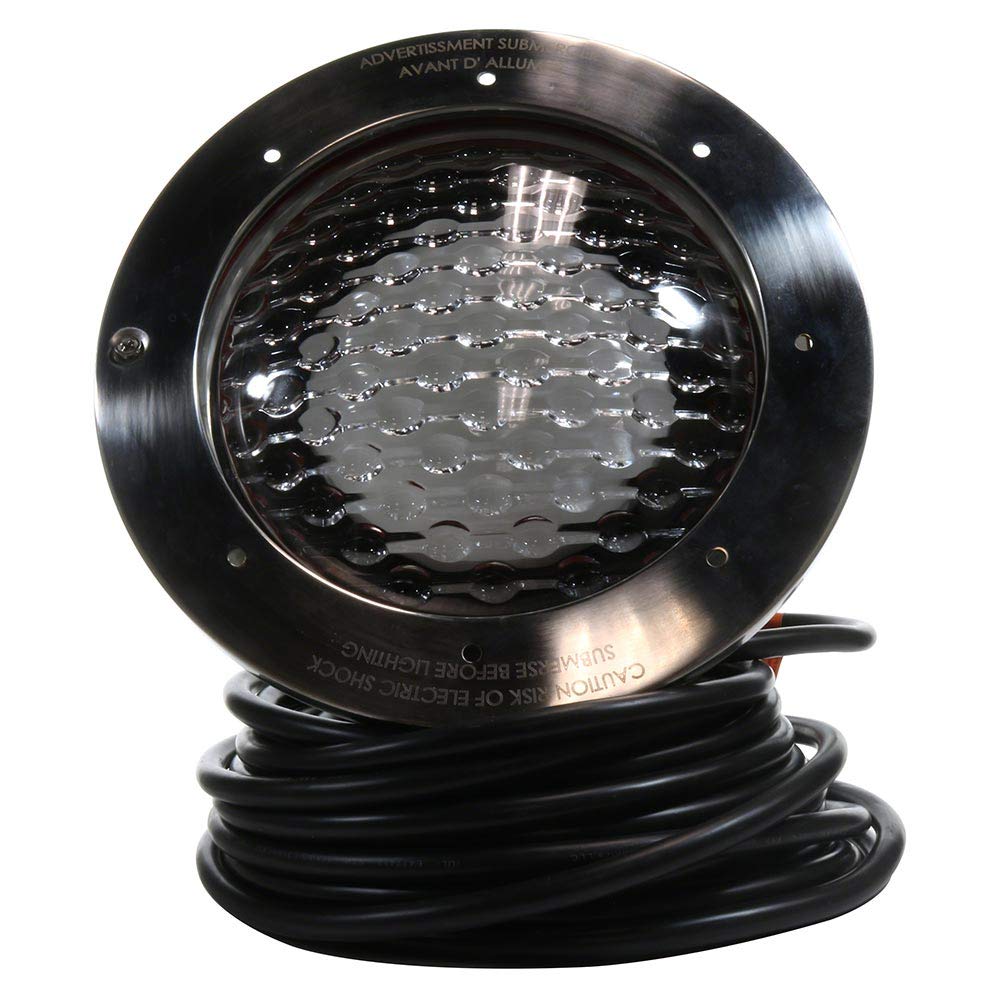 J&J Electronics 400W White Incandescent Pool Light with 50ft Cord - 120V Underwater Lighting for Swimming Pools, Spas & Fountains - Perfect for Nighttime Pool Parties & Backyard Decor