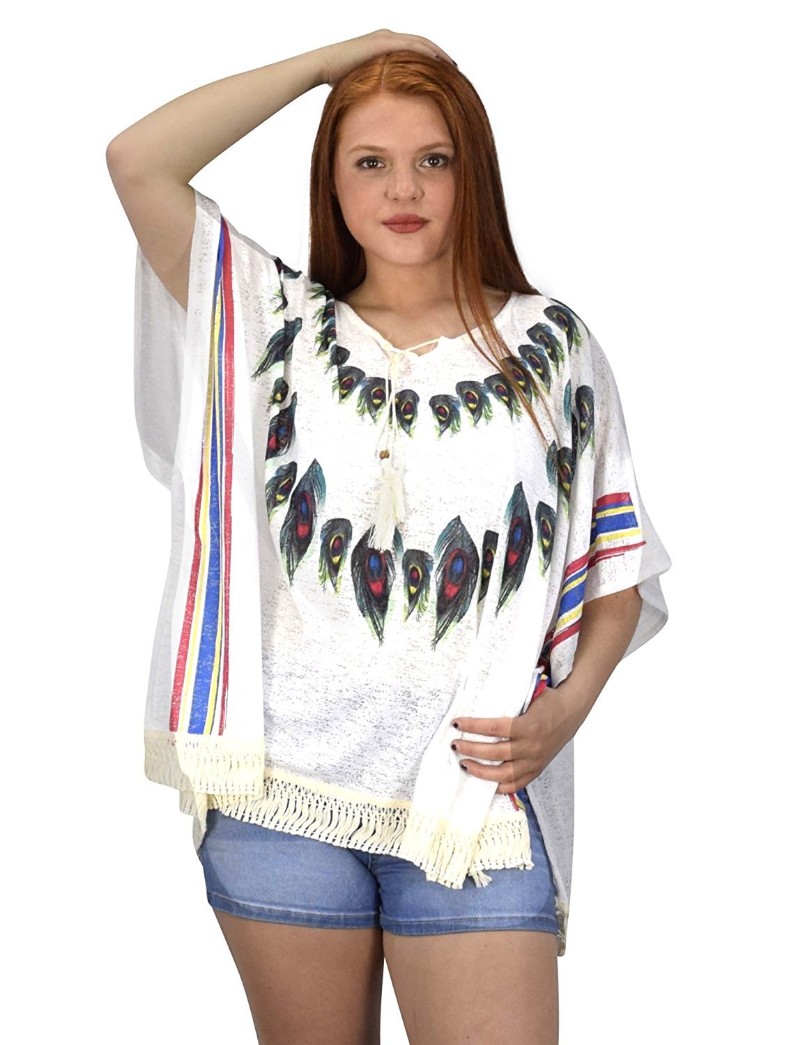 Women's Lightweight Summer Poncho Cardigan - Soft Beach Cover Up for Women, Breezy Loose Knit Shawl Wrap for Vacation, Poolside, Yoga & Outdoor Activities