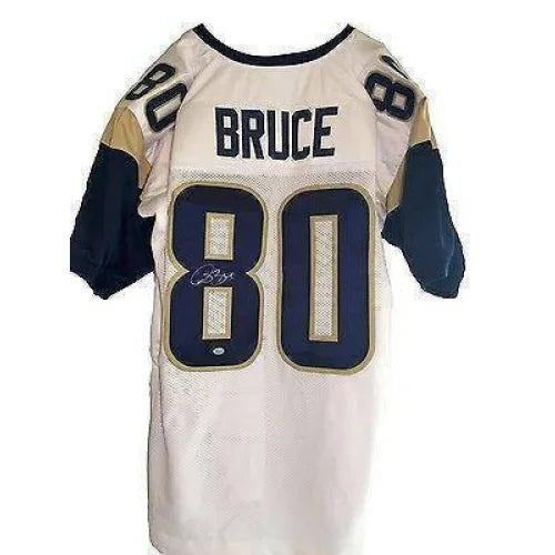Isaac Bruce Autographed St. Louis Rams Jersey with JSA COA - Rare NFL Memorabilia for Collectors & Fans - Perfect for Man Cave, Sports Bar Decor or Gift for Football Enthusiasts