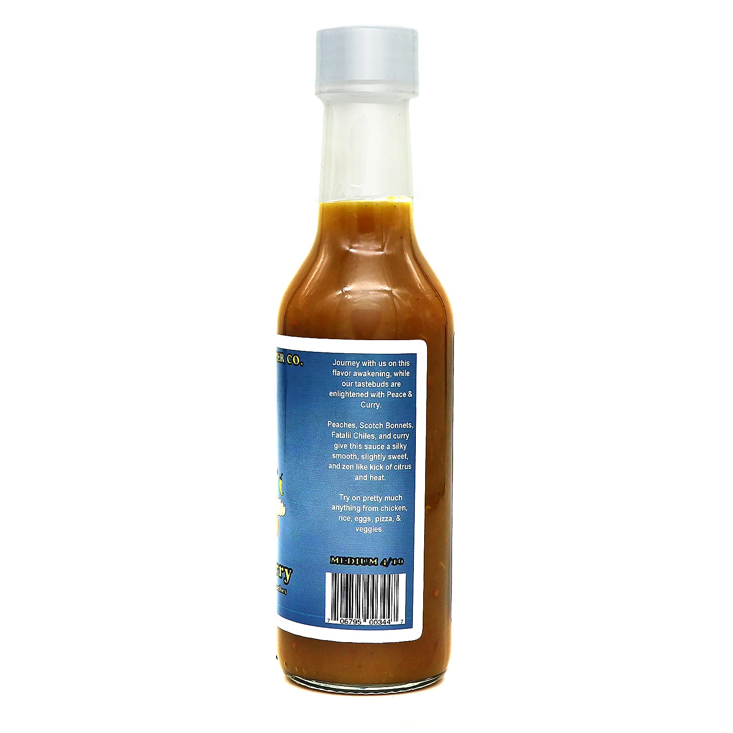 Angry Goat Peace & Curry Hot Sauce - Spicy Gourmet Hot Sauce for Cooking, Grilling & Snacks - Perfect for Tacos, Wings & BBQ Dishes