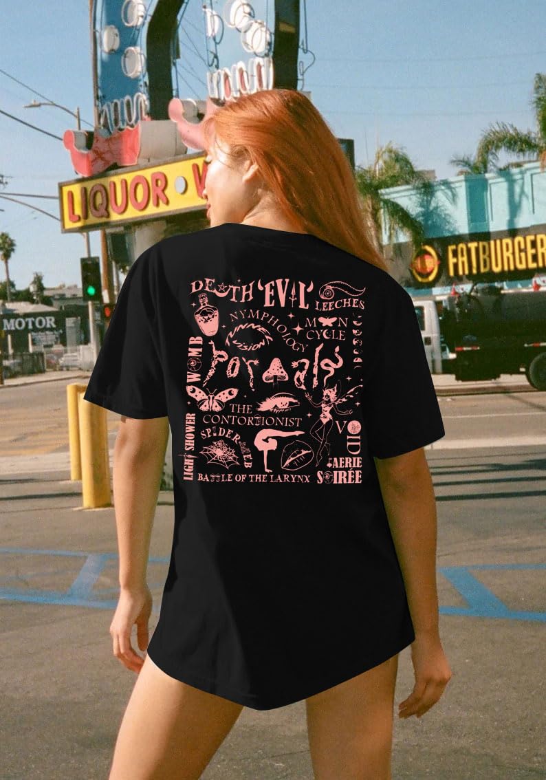 Butterfly Graphic T-Shirt for Women - Alternative Pop Music Band Merch - Soft Cotton Concert Tee for Fans - Perfect for Music Festivals & Casual Wear