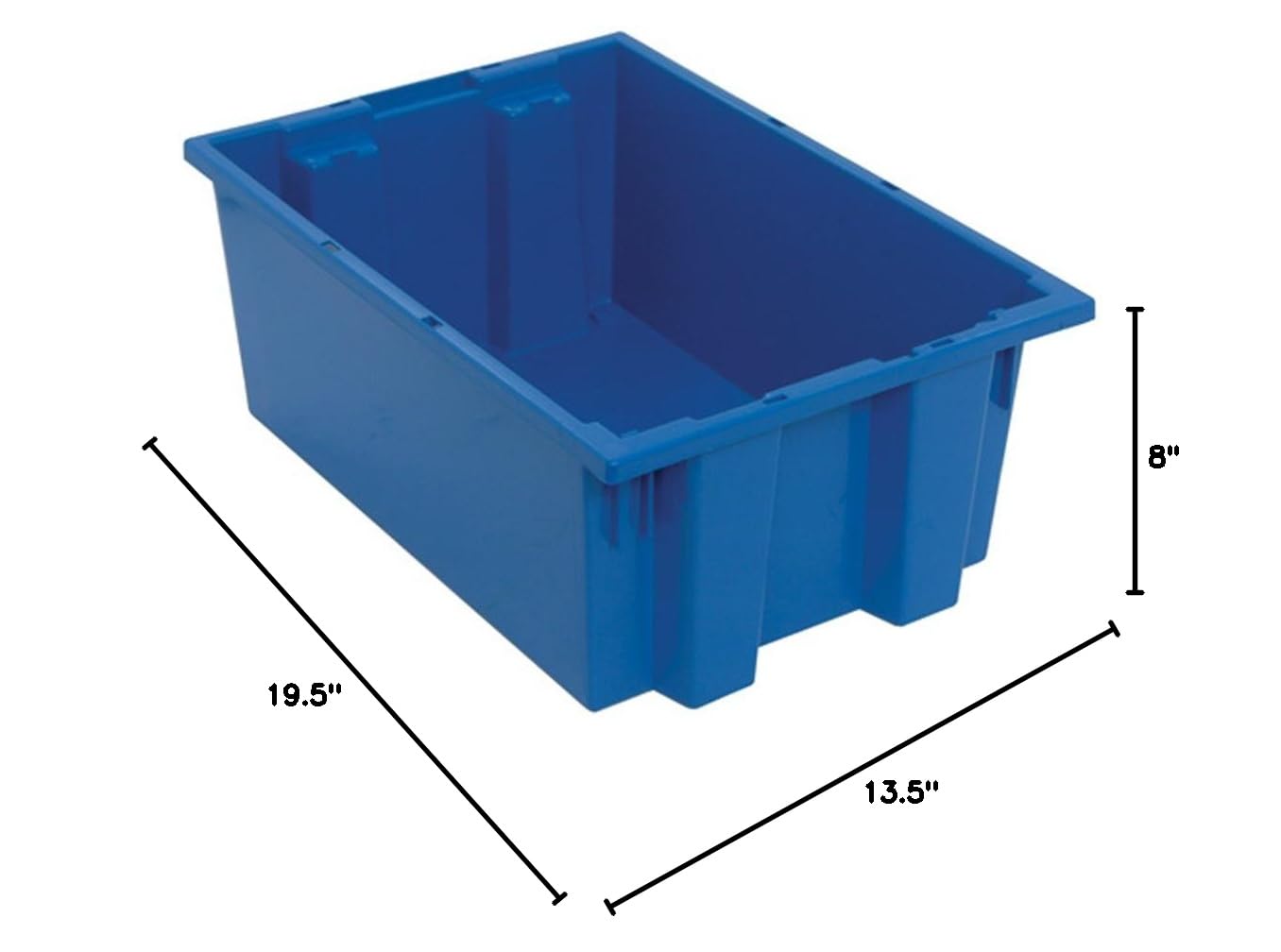 Quantum SNT200BL Stackable Nesting Tote, 19.5