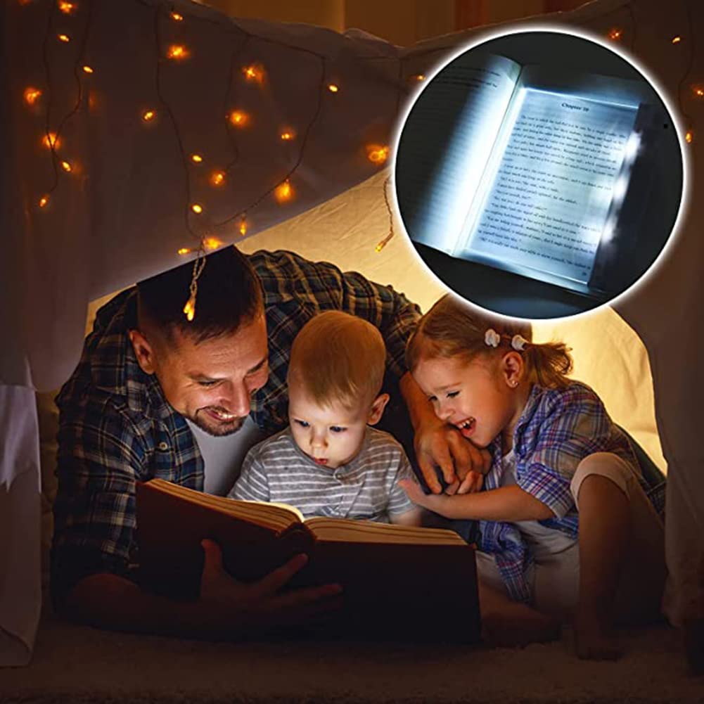 Ochine LED Reading Light - Portable Book Lamp for Home, Office, Travel & Car - Adjustable Warm White Eye Protection Light for Night Reading, Studying & Working - Compact Flat Panel Desk Lamp with Brightness Control