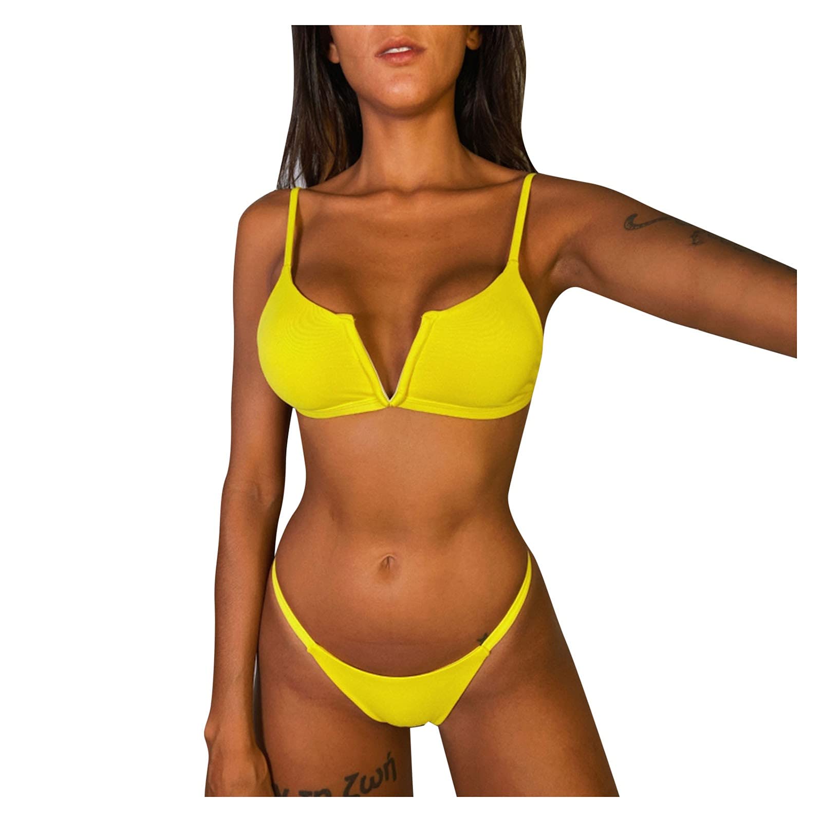 Sexy High Waist Bikini Set - Floral Print Push Up Two Piece Swimwear for Women - Perfect for Beach Vacations, Pool Parties & Summer Getaways