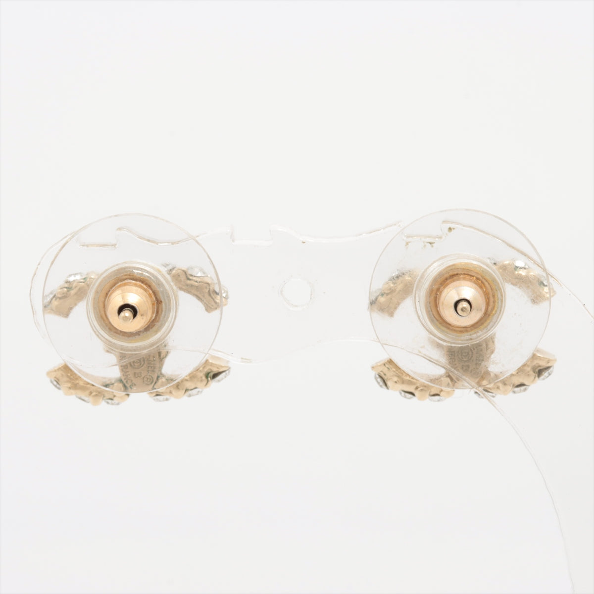 Chanel CC Logo Small Gold Plated Earrings - Fashion Costume Jewelry for Women - Perfect for Parties, Weddings & Everyday Wear