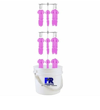 Premium 9-Inch Fish Razr Squid Bucket Dredge - High-Quality Fishing Gear for Saltwater & Freshwater - Perfect for Squid Jigging, Bait Collection & Offshore Fishing Adventures