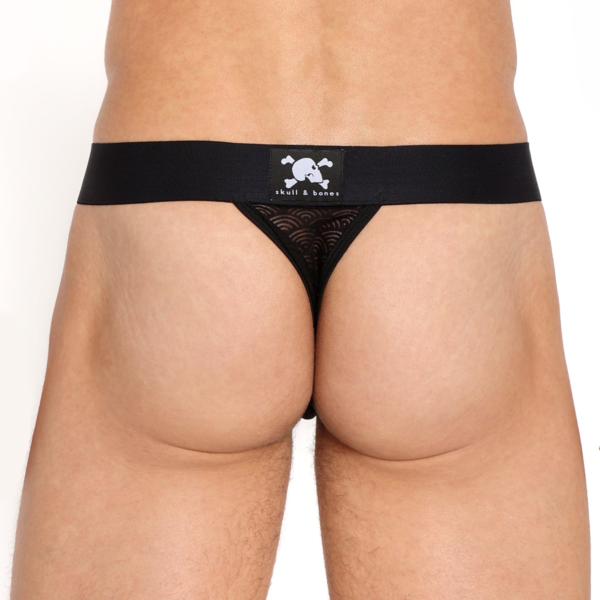 Sexy Dragon Print Burnout Black Thong for Women - Comfortable Lingerie for Date Night & Special Occasions