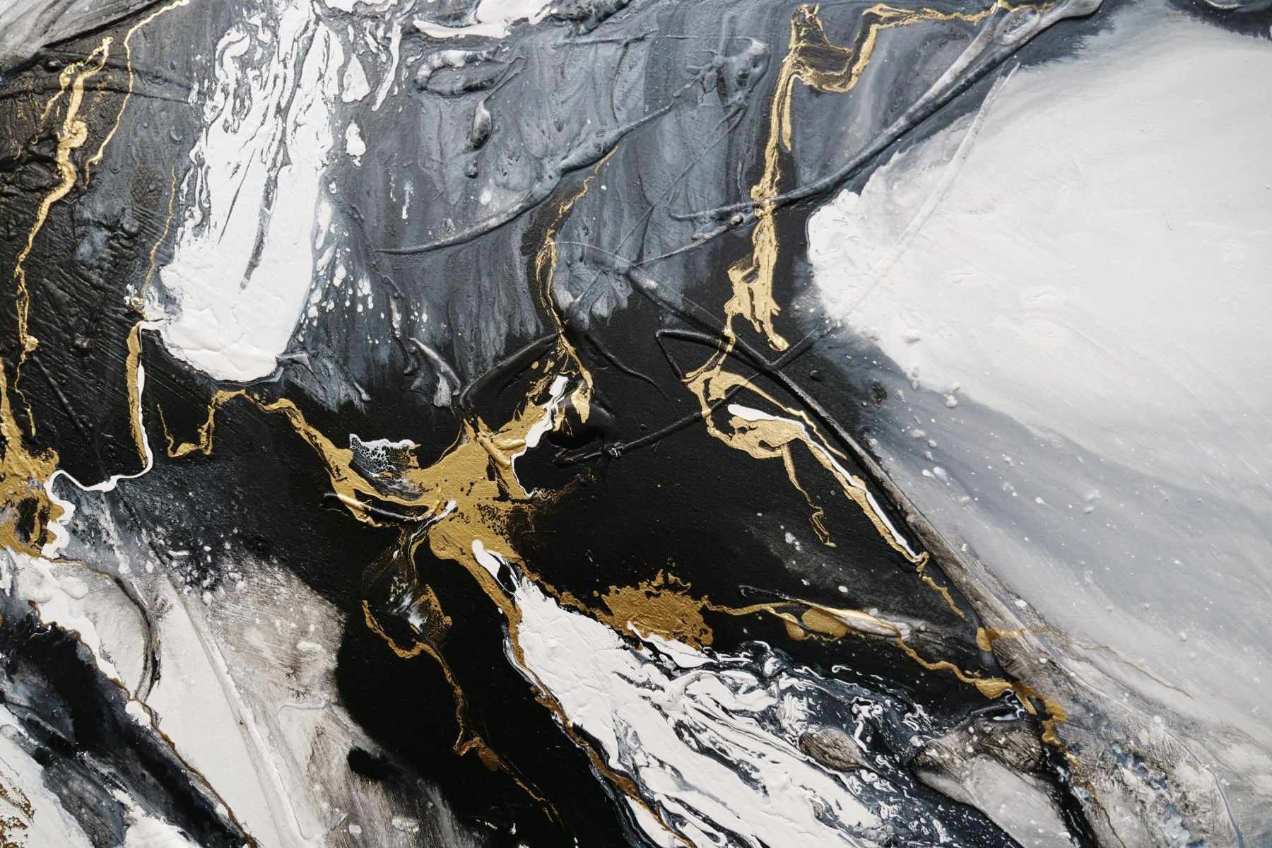 Golden Glamour 190x100cm White Gold Textured Abstract Canvas Art - Modern Wall Decor for Living Room, Bedroom & Office