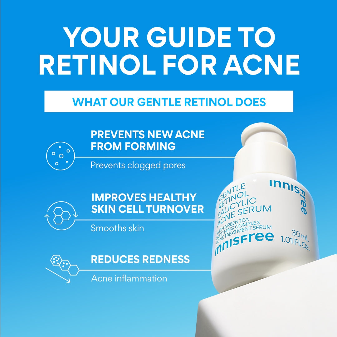 Gentle Retinol & Salicylic Acid Acne Serum for Clear Skin - Fights Breakouts & Reduces Blemishes - Perfect for Oily & Acne-Prone Skin