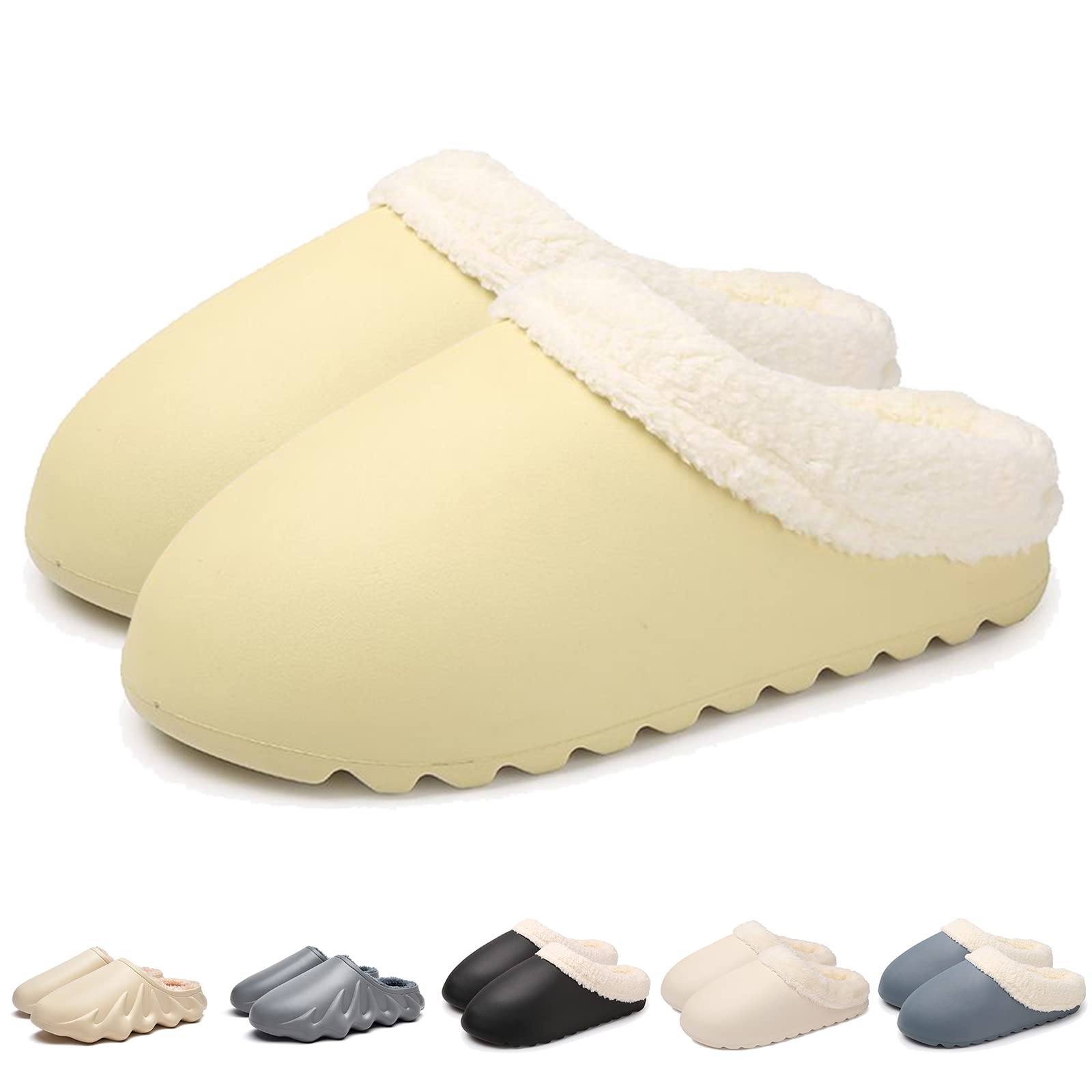 Cozy Winter Women's Retro Furry Slippers - Soft Cloud Slides for Indoor & Outdoor Use, Non-Slip Comfort House Shoes for Men and Women - Perfect for Home, Lounge, and Relaxation