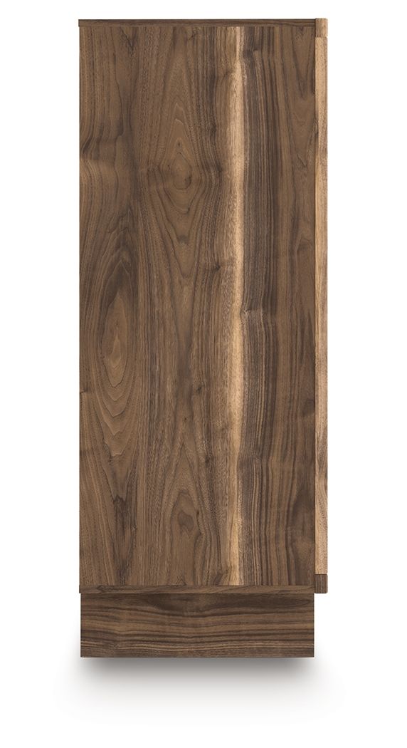 Chirason Brown 5-Drawer Wide Chest - Stylish and Spacious Storage for Bedroom, Living Room, or Office Organization