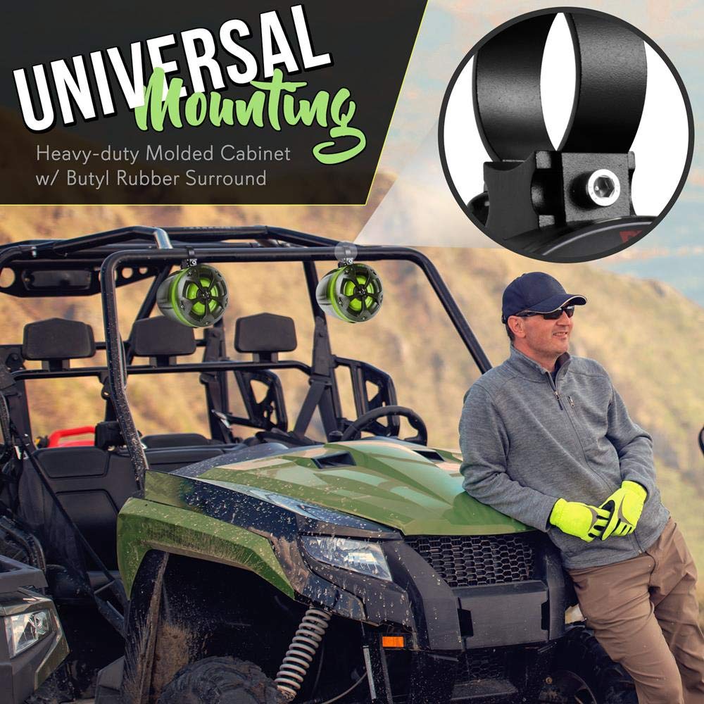 Pyle 2-Way Dual Waterproof Off-Road Speakers - 4