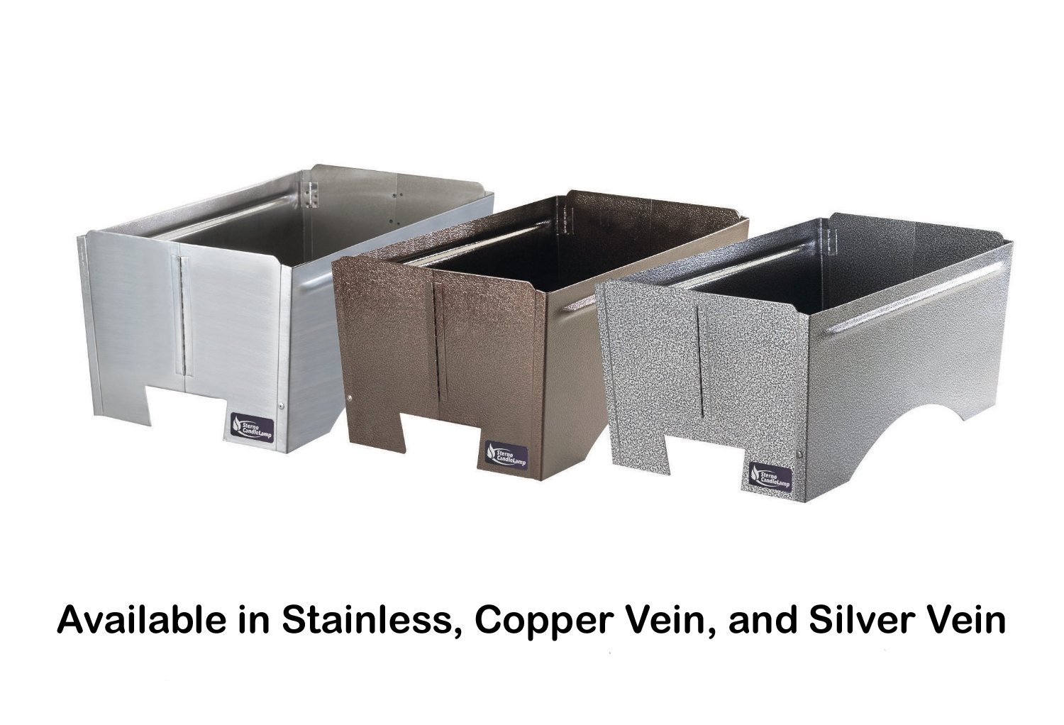 Sterno WindGuard Foldable Chafing Dish Frame - Silver Vein Folding Chafer Stand for Catering & Buffets - Compatible with Industry Standard Food Pans - Perfect for Outdoor Events, Weddings & Banquets