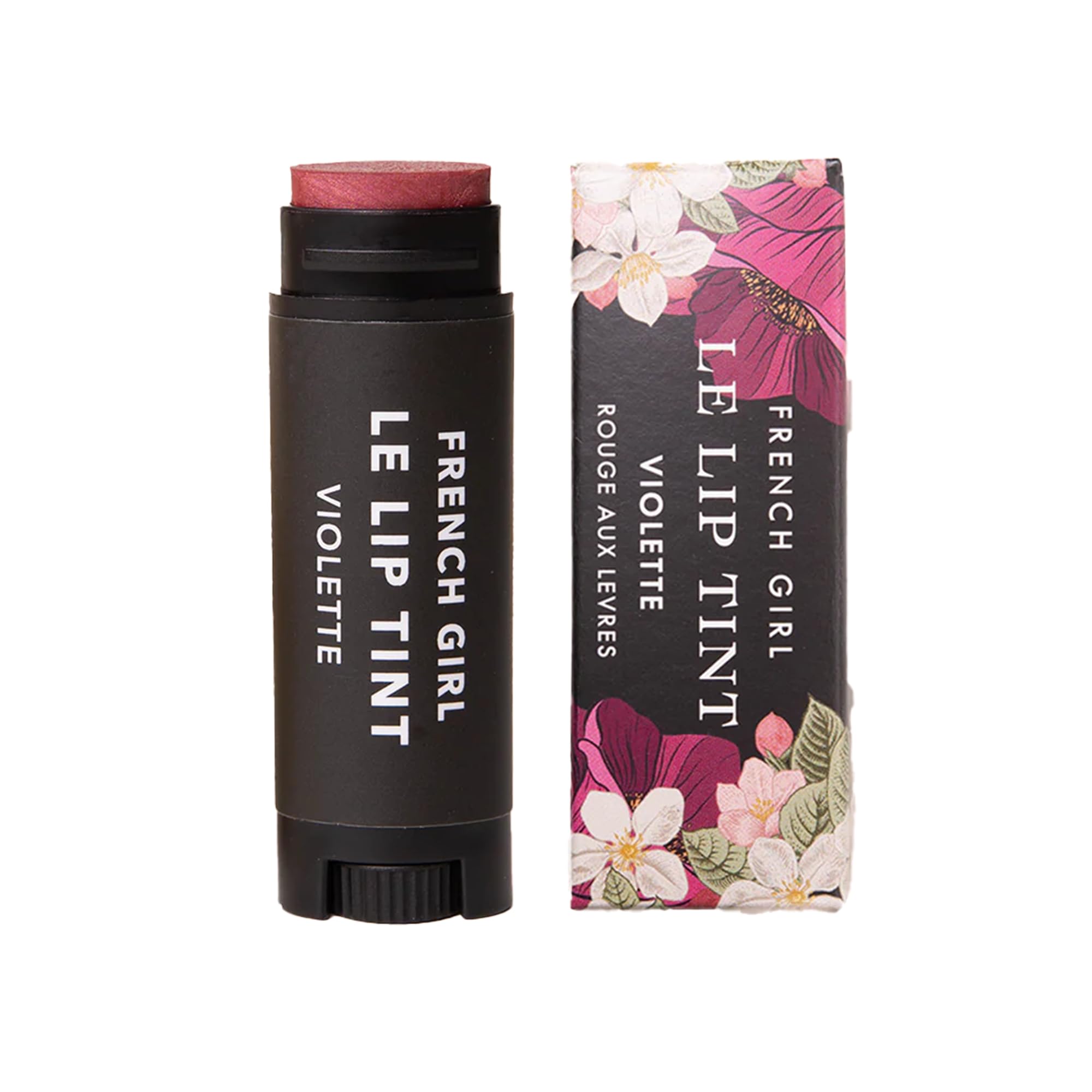 French Girl Le Lip Tint - Moisturizing Vegan Lip Balm with Organic Ingredients | Buildable Sheer Coverage & Shine | Clean, Cruelty-Free Formula in Violette | Perfect for Daily Wear, Date Nights & Natural Makeup Looks