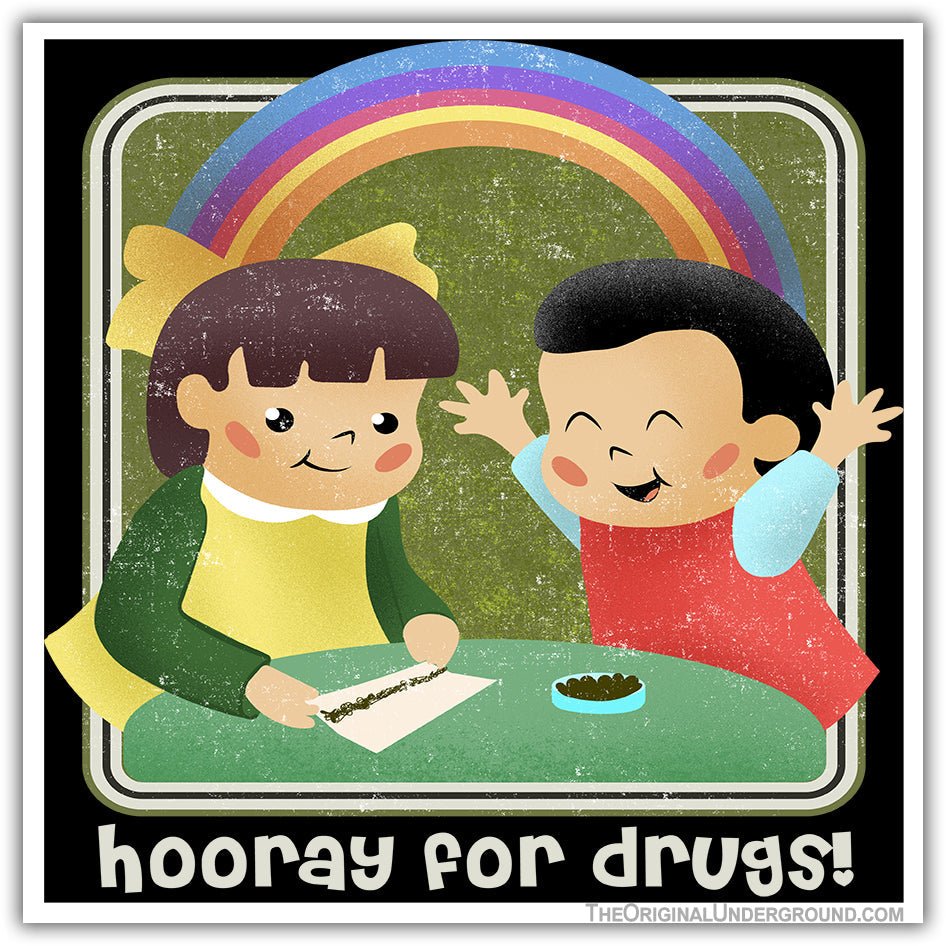 Funny Hooray for Drugs Car Magnet - Humorous Novelty Decal for Vehicles, Bumpers, and Metal Surfaces - Perfect for Prank Gifts and Car Accessories