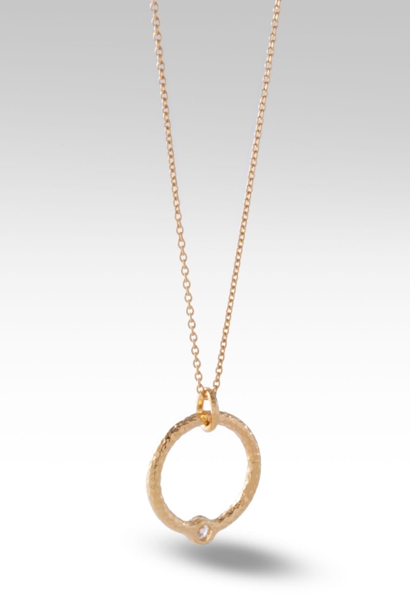 Faith Inspired White Zircon Circle Necklace - Elegant Religious Jewelry for Women - Perfect for Church, Weddings & Daily Wear