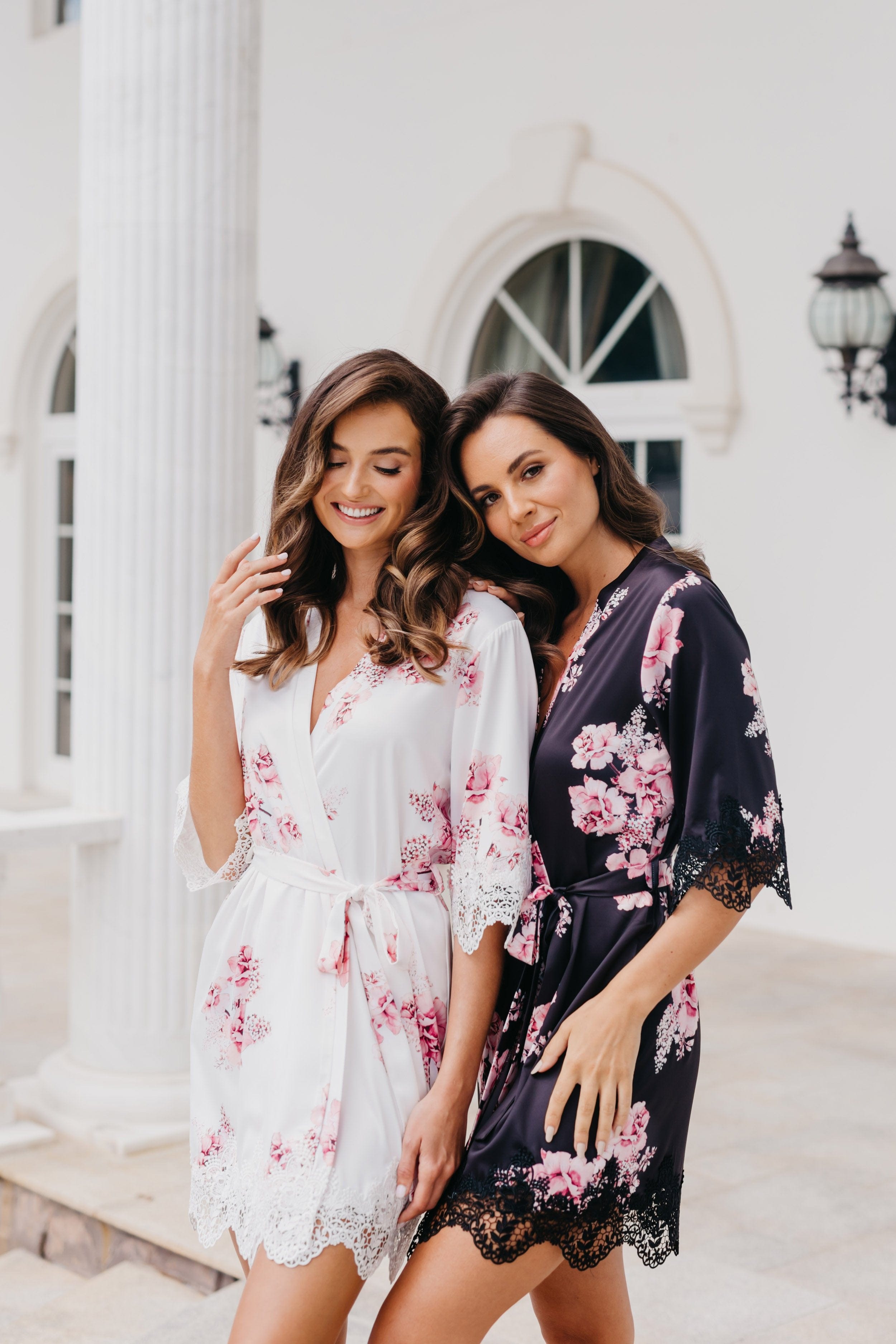 Elegant Ivana Floral Printed Robe - Soft & Comfortable Women's Kimono Bathrobe for Spa, Lounge, and Beach Cover-Up
