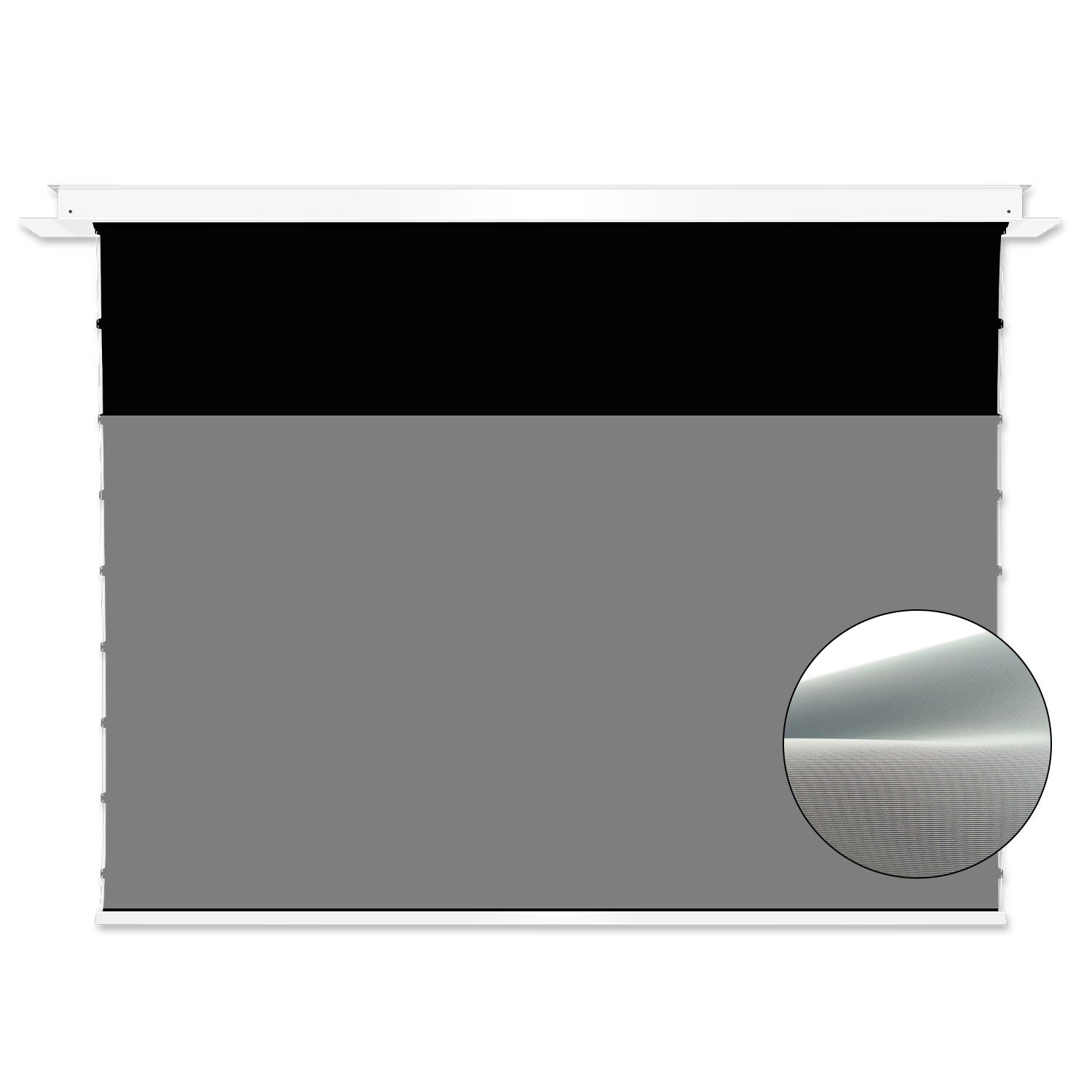 VIVIDSTORM 150 Lite Hyper PHANTOM Recessed Ceiling Motorized Tension ALR Projector Screen - Home Theater, Gaming & Office Presentations