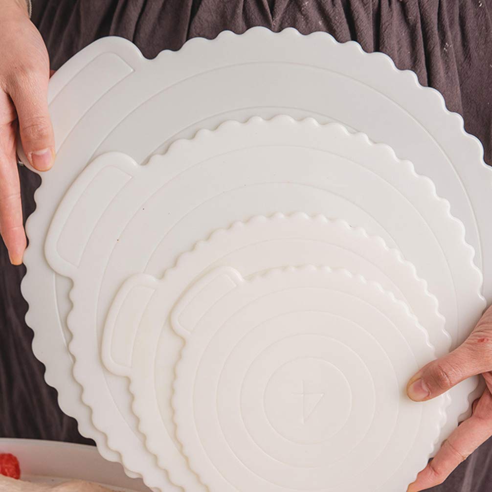 5-Piece Hemoton Cake Base Set - Round Cake Display Board, Baking Tray & Serving Plate for Cupcakes, Pastries | Durable Cake Mat & Baking Accessories for Home Bakeries, Wedding Cakes & Dessert Displays