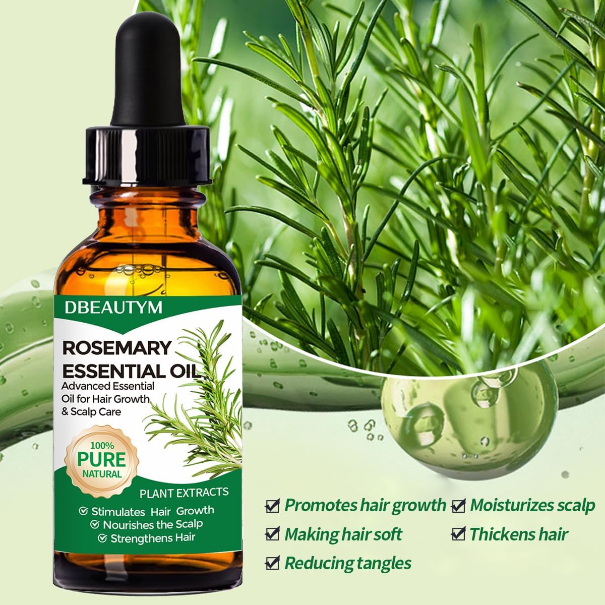 Collagen Hair Mask & Rosemary Hair Growth Oil - Deep Conditioning Treatment for Dry Damaged Hair - Natural Hair Regrowth Solution for Men & Women - Perfect for Daily Hair Care & Salon-Quality Results at Home