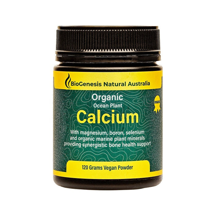 Organic Ocean Plant Calcium Powder 120g - Natural Calcium Supplement for Bone Health, Vegan & Non-GMO - Perfect for Smoothies, Baking & Daily Nutrition