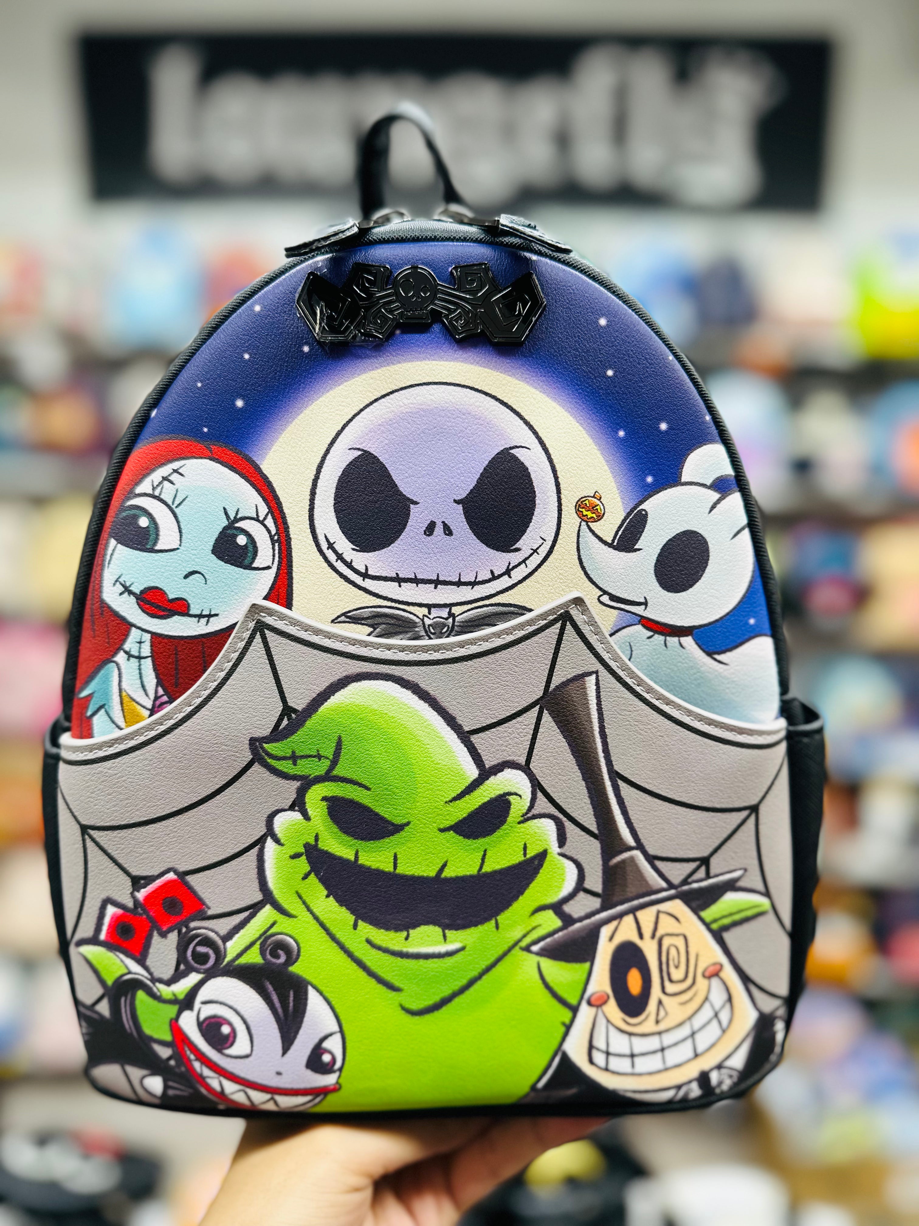 Exclusive Loungefly Nightmare Before Christmas Chibi Mini Backpack - Disney Collectible for Halloween, Cosplay & Everyday Use