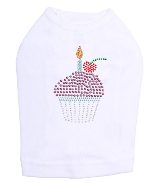 Sparkling White Rhinestone Cupcake Tank Top for Women - Perfect for Parties, Weddings & Special Occasions