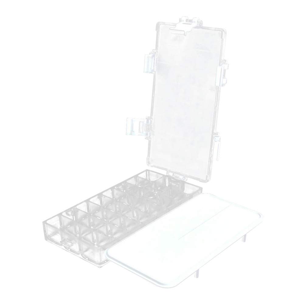24-Piece Magnetic Paint Palette with Lid - Reusable Folding Paint Tray for Acrylic, Watercolor & Oil Painting - Perfect for Artists, Students & DIY Projects - White Paint Box for Studio, Classroom & Home Use