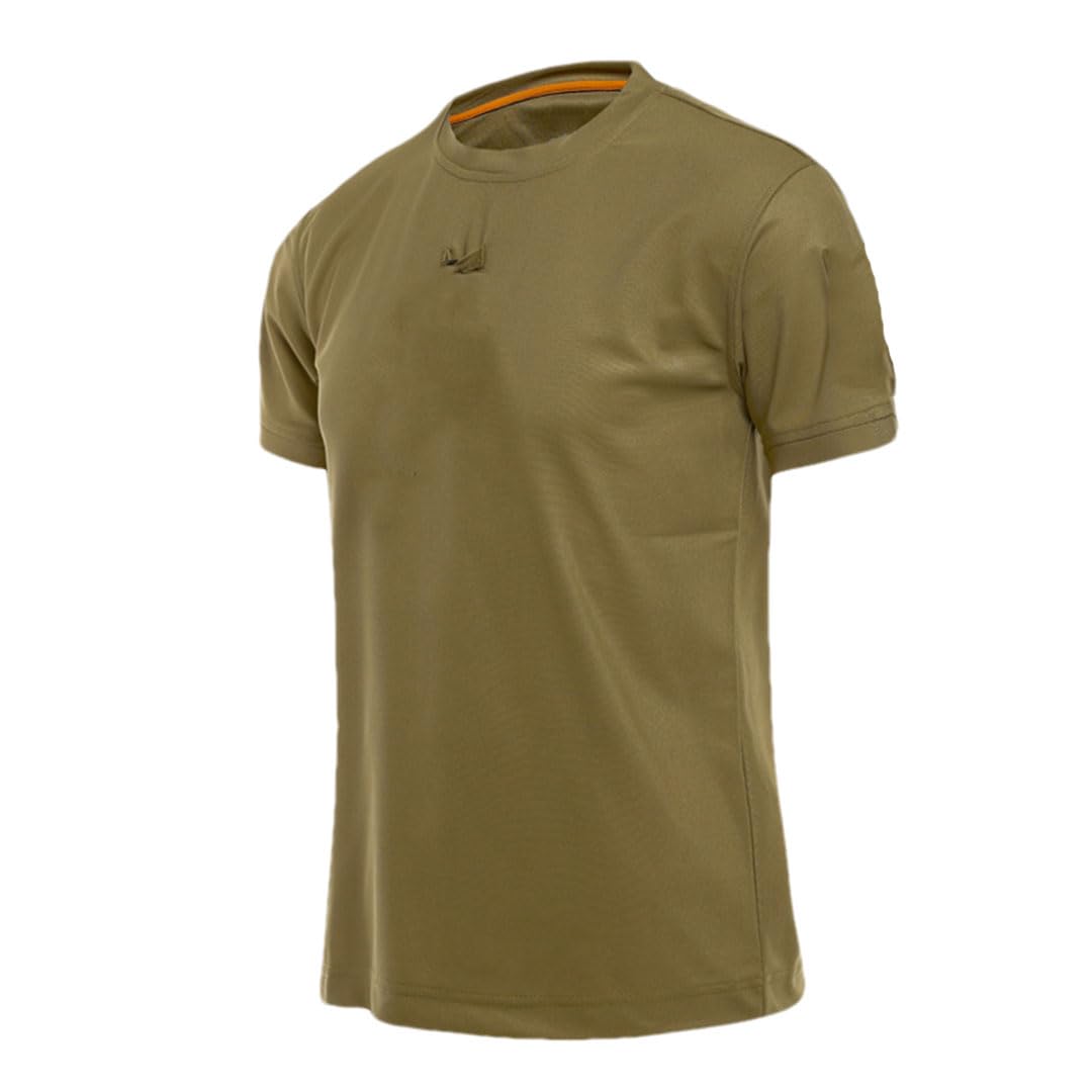 Men's Military Camo Fitness Tactical T-Shirt - Combat Casual Shirt for Outdoor, Gym & Workout - Moisture Wicking & Breathable Army Green Tee - Perfect for Hiking, Camping & Tactical Training