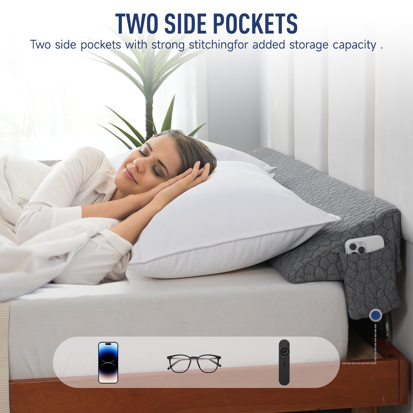 Queen Size Bed Wedge Pillow (60