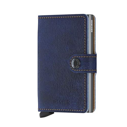 Secrid RFID Blocking Wallet for Men - Slim Indigo Denim Card Holder with Titanium Shield (Mini Size) | Perfect for Everyday Carry, Travel & Contactless Payment Protection