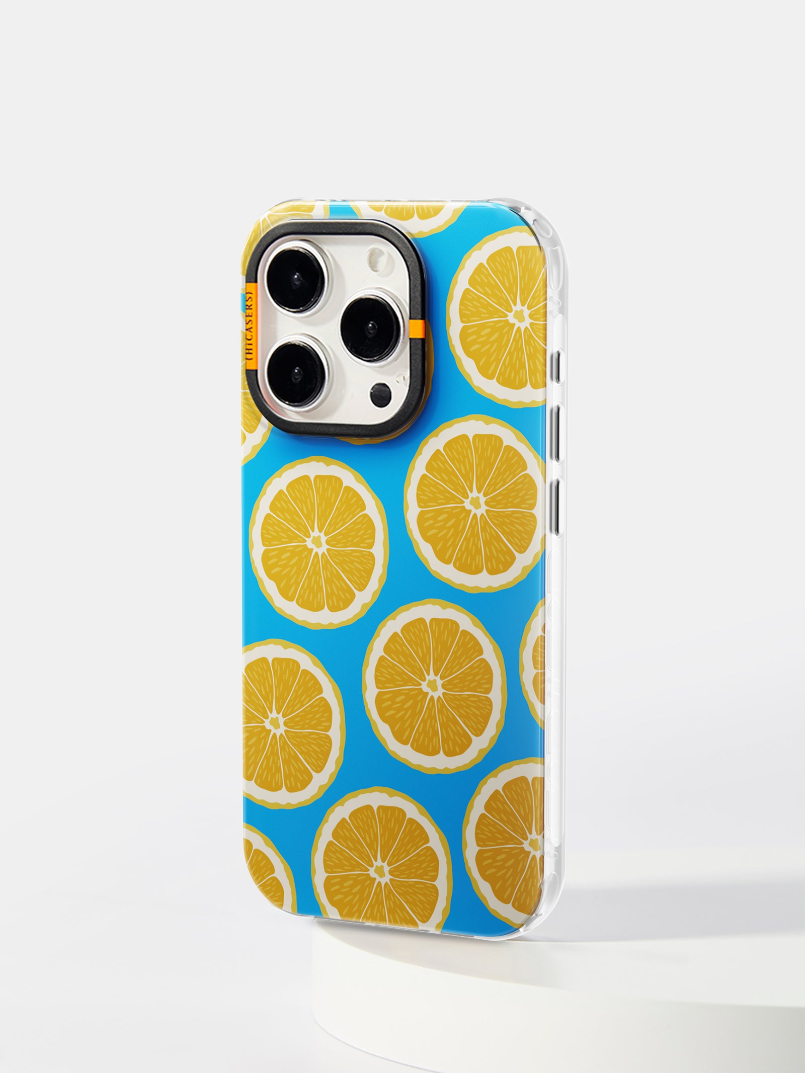 Fresh Orange Slices Pattern Phone Case - Waterproof & Durable Aqua Blue Design - Perfect for Summer, Beach, and Outdoor Activities