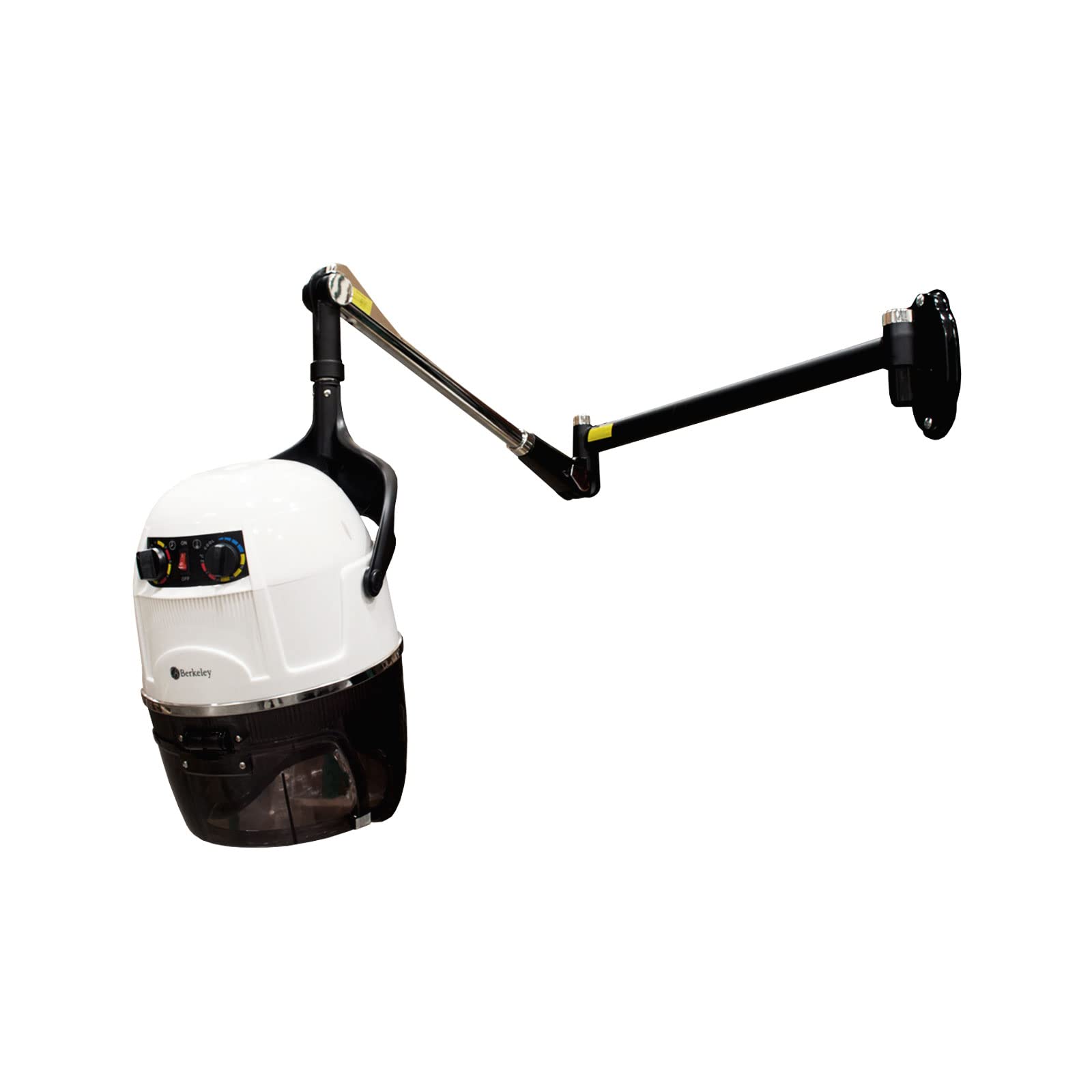 Berkeley LIBRA II Professional Salon Hair Dryer - Wall Mounted Hair Dryer with Adjustable Arm, White - Perfect for Salons, Spas & Home Use