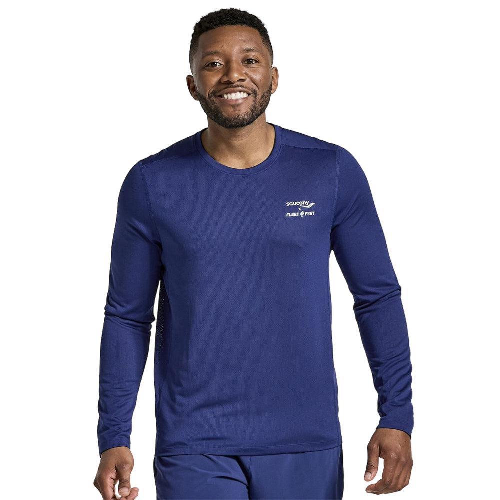 Men's Saucony Stopwatch Performance Long Sleeve Running Shirt - Lightweight Moisture-Wicking Athletic Top for Jogging, Training & Outdoor Sports
