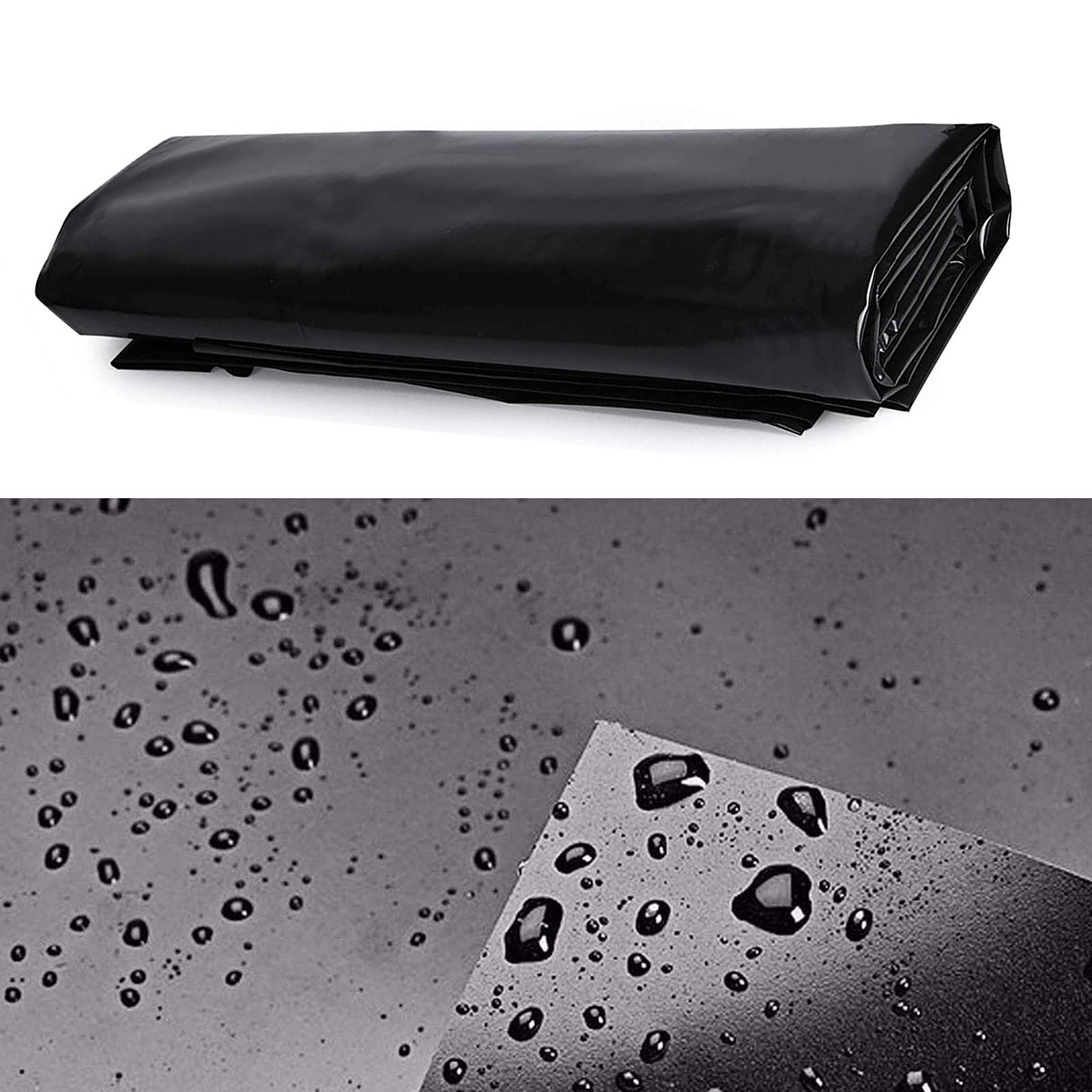 Premium 7.9mil Rubber Pond Liner - Waterproof, Heat & Tear Resistant for Waterfalls, Koi Ponds & Garden Landscaping | Heavy Duty Underlayment for DIY Ponds, Fountains & Aquatic Projects