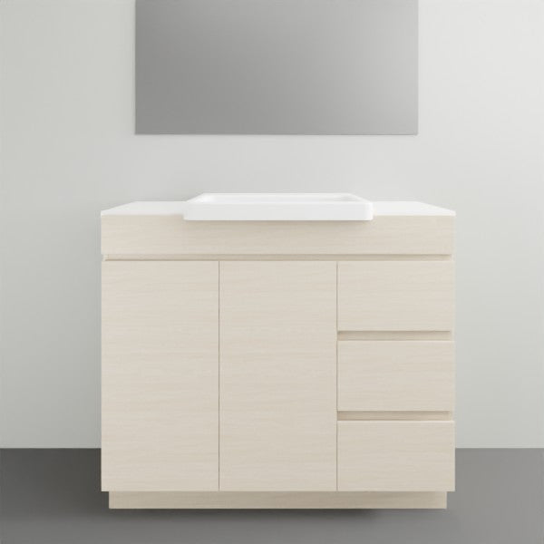 ADP Glacier Lite Semi-Recessed Vanity Set with Solid Surface Top - 24