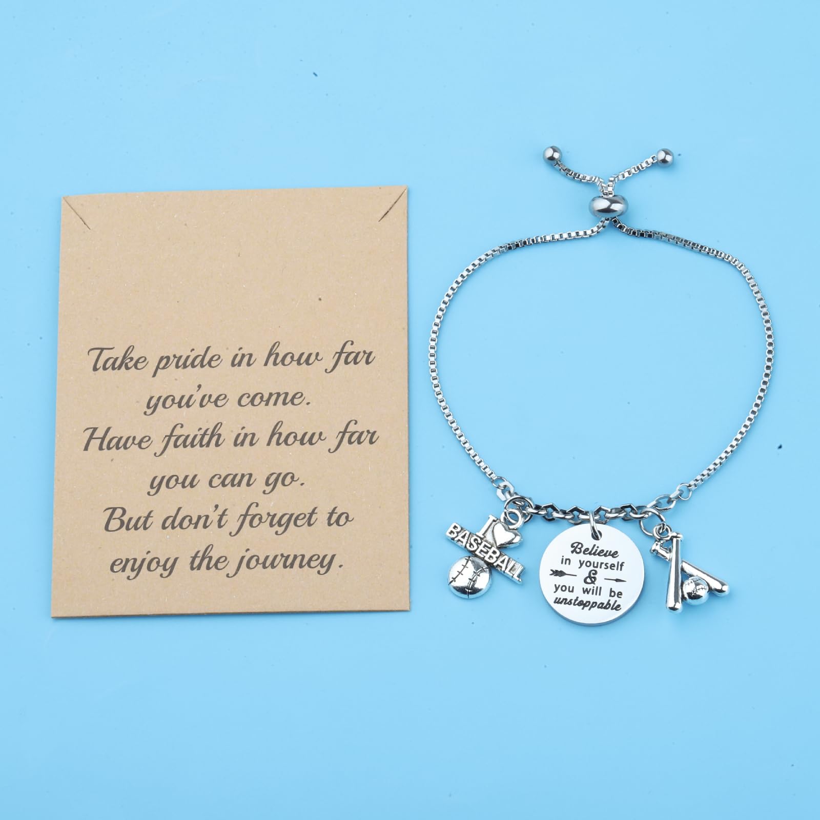 FUSTMW Baseball Keychain - Unique Softball Player Charm Gift for Baseball Moms & Players - Inspirational Baseball Jewelry for Fans - Perfect for Game Days, Team Gifts & Sports Enthusiasts