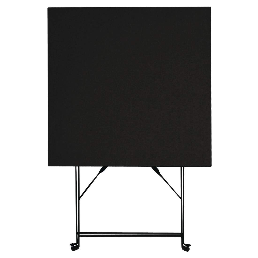 Black Steel Square Outdoor Dining Table - Pavement Style for Restaurant, Hotel, Patio & Garden Use