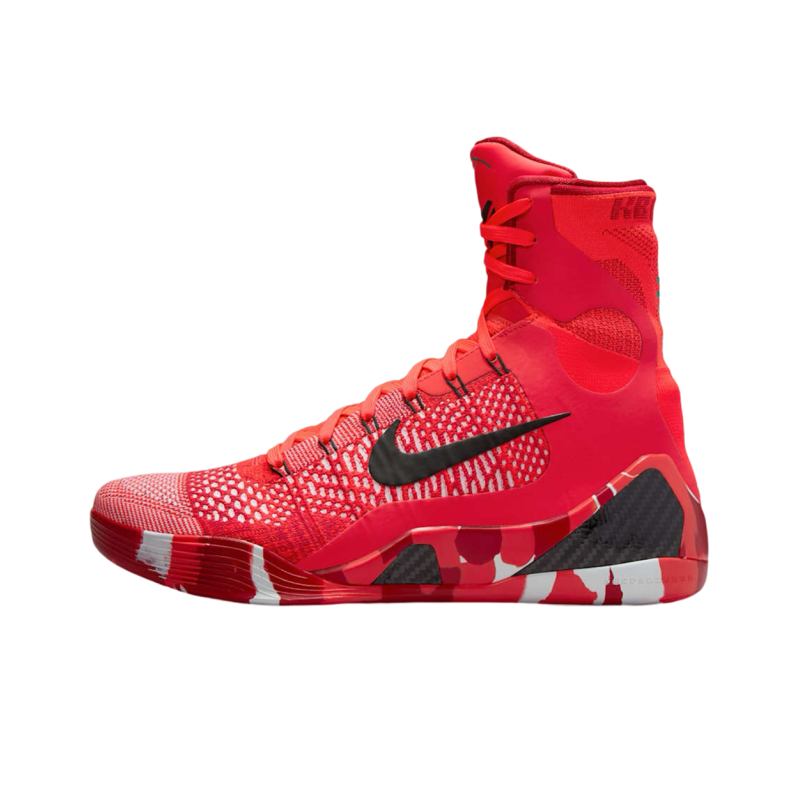 Nike Kobe 9 XMAS 2024 Elite Protro High Basketball Shoes - Bright Crimson Black White for Men - Perfect for Christmas Gifts & Court Performance