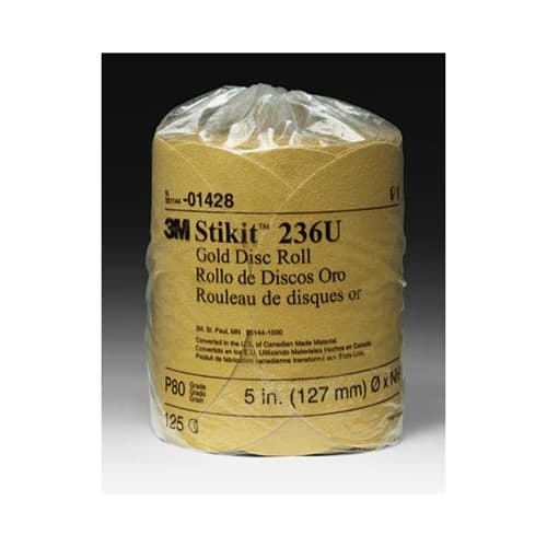 3M 01438 216u 6 220g Stikit Gold Sanding Discs - Premium Adhesive Abrasive Discs for Wood, Metal & Auto Polishing - Perfect for DIY Projects & Professional Workshops